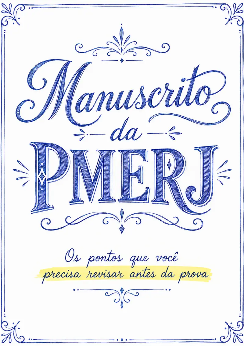 Capa do material Manuscrito da PMERJ