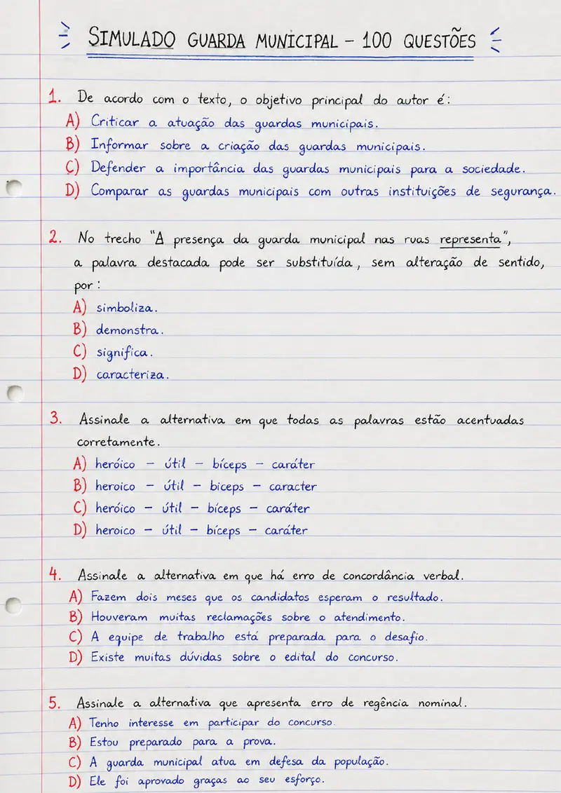 Prévia 1 de 3 do Simulado — questões objetivas